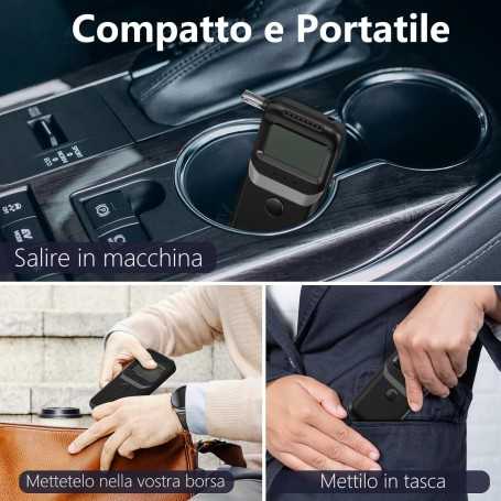 Éthylotest Électronique TONOS – Homologué NF, Écran LCD Bleu, Haute Précision, 20 Embouts Réutilisables