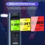 VEIPAO Éthylotest Électronique Homologué NF – Éthylomètre Portable Haute Précision avec 11 Embouts Buccaux Réutilisables