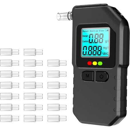 FIVAVA Digital Breathalyzer – Portable Alcohol Tester with Voice Prompts