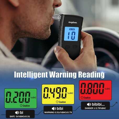 KUNGFUREN K99 Digital Breathalyzer – LCD Blue Display – Professional Precision