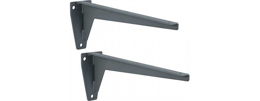 Consoles and supports for shelves