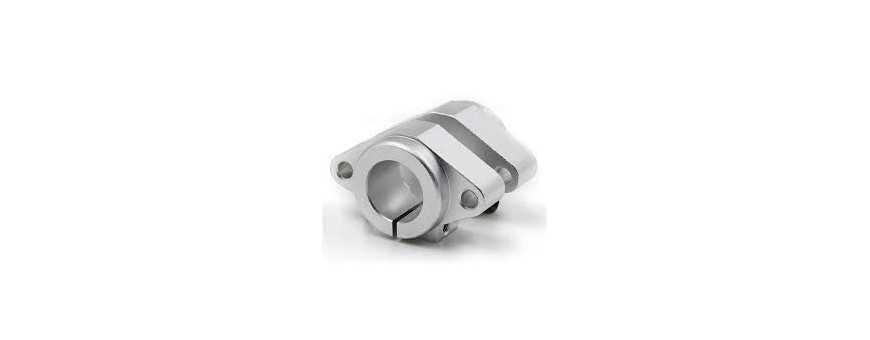 Clamping supports for linear shafts