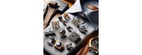 Cuff buttons and fancy tie accessories