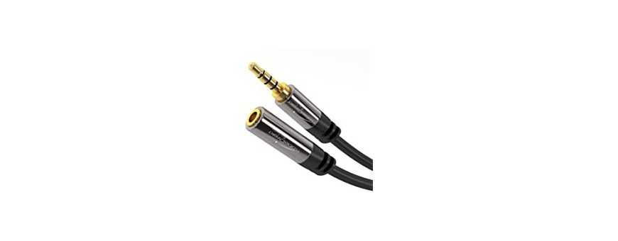 Cables and extensions for headphones and earphones