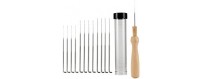 Leather lacing needles
