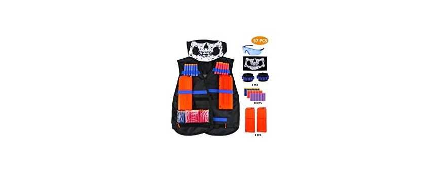 Foam shooting toy pistols vests