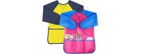 Artist's blouses and aprons for children