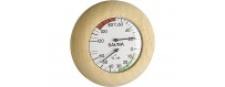 Sauna thermometers, hygrometers and hourglasses
