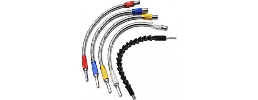 Flexible screwdriver shafts